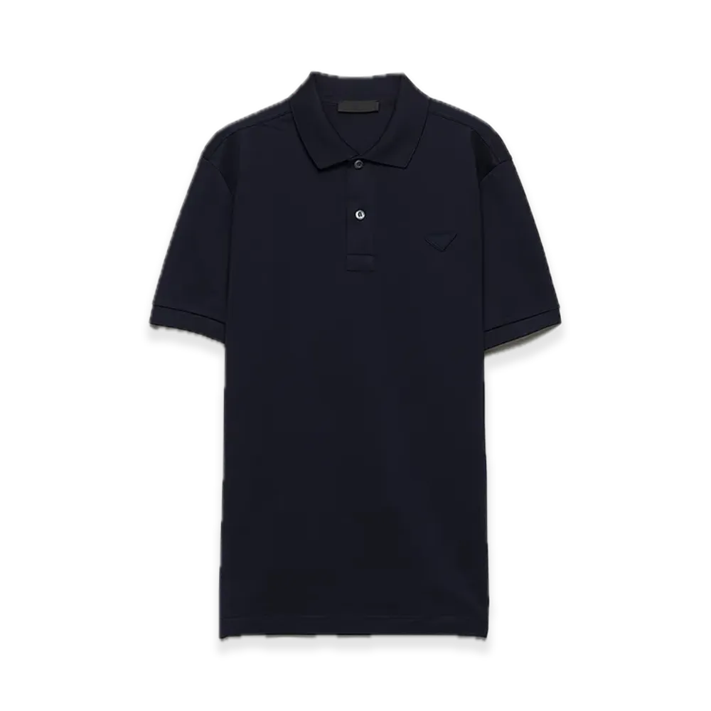 PRADA Pique Polo Shirt "Navy"