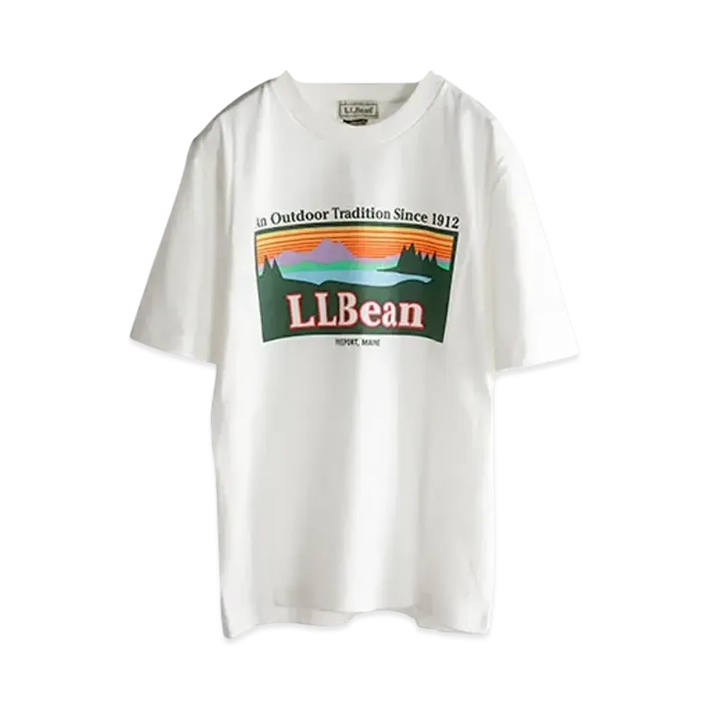 L.L.Bean Morrill Short-Sleeve Katahdin Logo Tee "Off White"