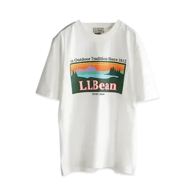 L.L.Bean Morrill Short-Sleeve Katahdin Logo Tee "Off White"