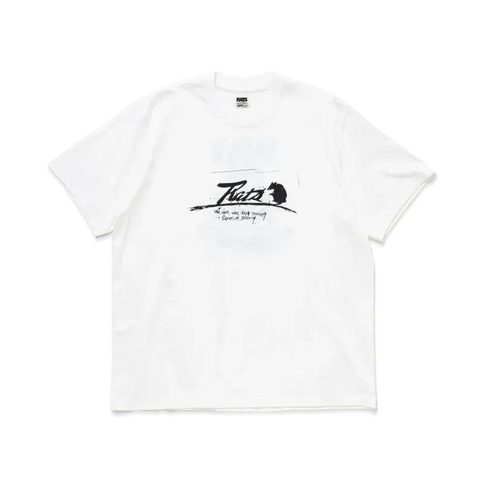 RATS SCRIPT LOGO WAY OF LIFE TEE "WHITE"