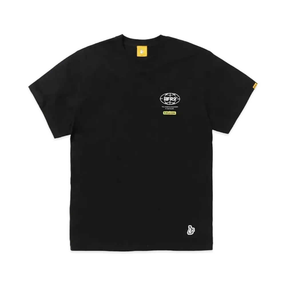 FR2 Earth Logo Embroidery T-shirt "Black"