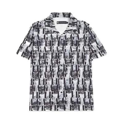 A GOOD BAD INFLUENCE SKULL CAMO SHIRTS "BLACK"