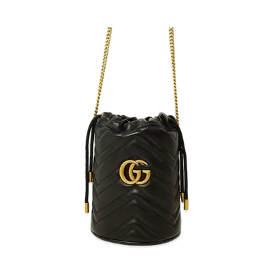 GUCCI GG Marmont Mini Bucket Bag "Black"
