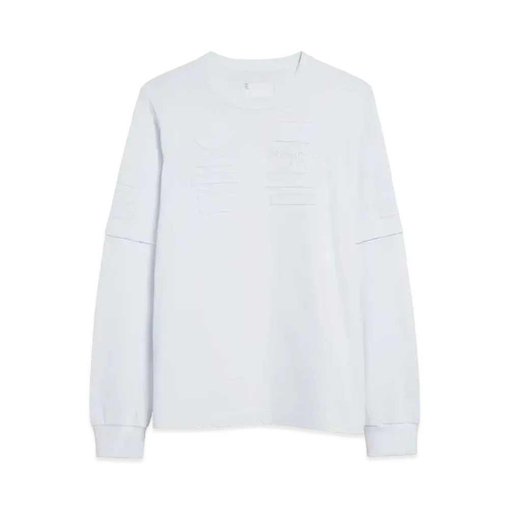 sacai x Mercedes AMG Patch Long Sleeve Cotton T-Shirt "White"