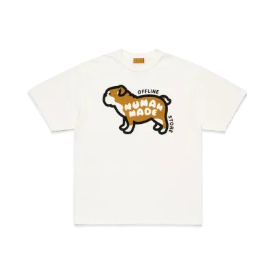 HUMAN MADE Stores Exclusive Animal Graphic T-Shirt Offline Store / Bulldog "White"