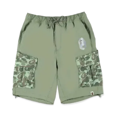 A BATHING APE NEW BALANCE SHORTS "Olive"