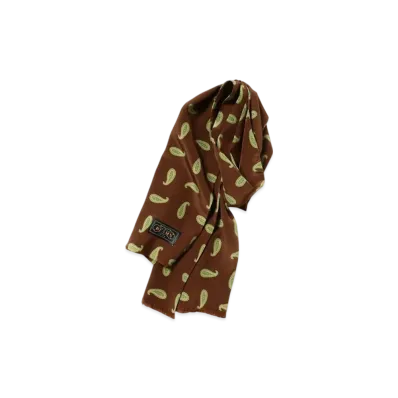 BEAMS Paisley Print Scarf "Brown"