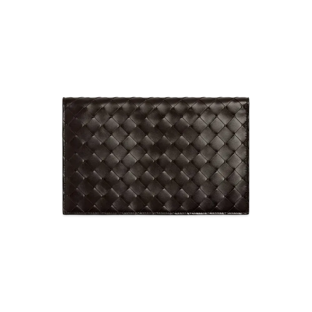 Bottega Veneta Intrecciato Check-in Organizer "Fondente"