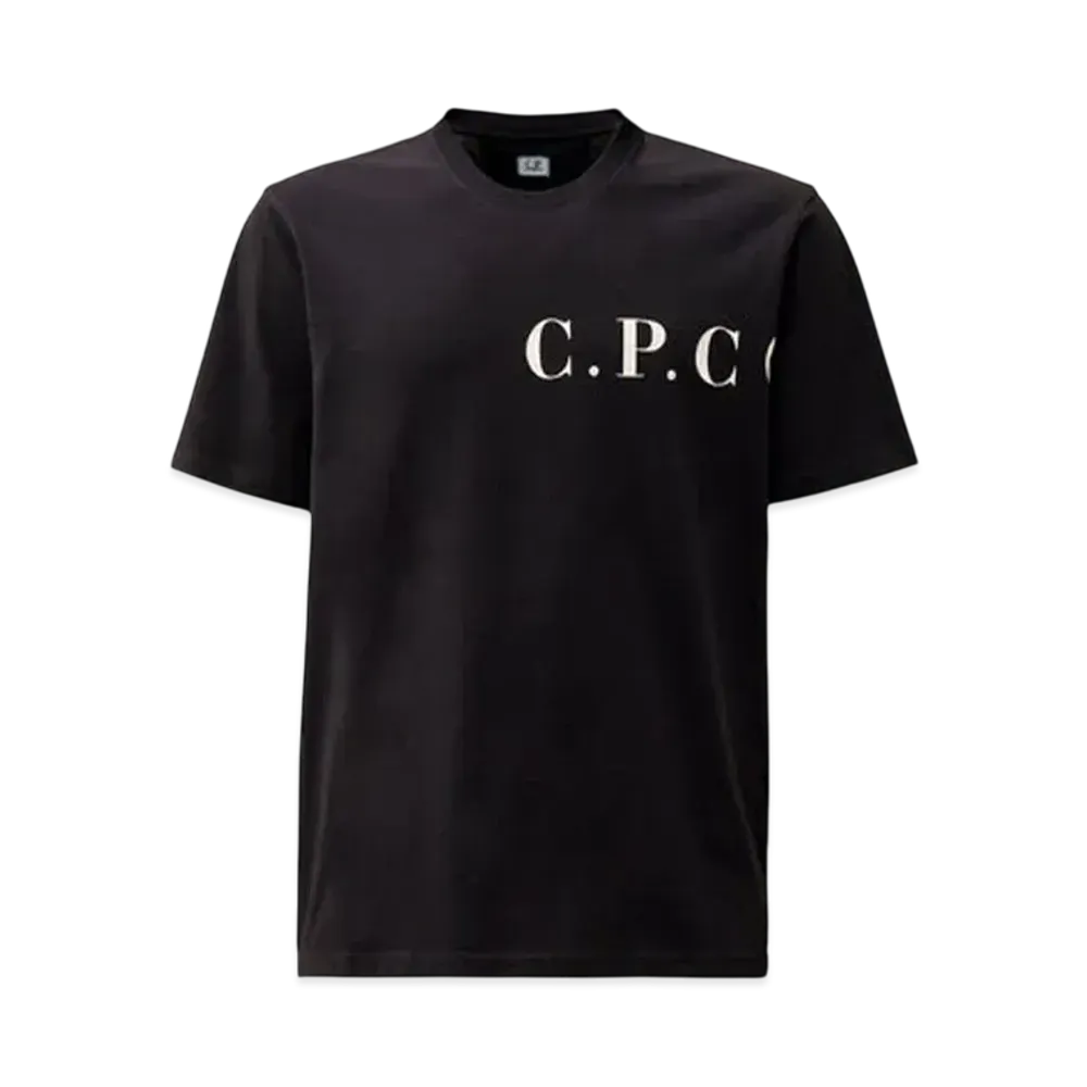 C.P. Company 30/1 Jersey Front-Back Logo T-Shirt "Total Eclipse Blue"