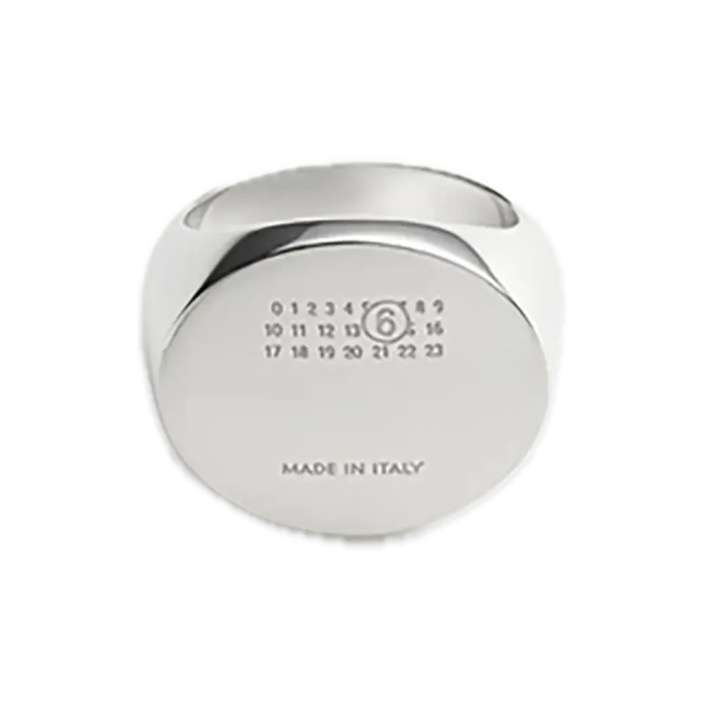 MM6 Maison Margiela Numbering Oval Ring "Silver"