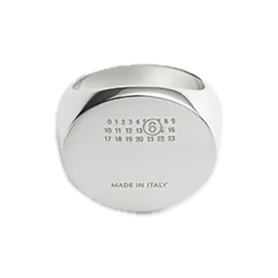 MM6 Maison Margiela Numbering Oval Ring "Silver"