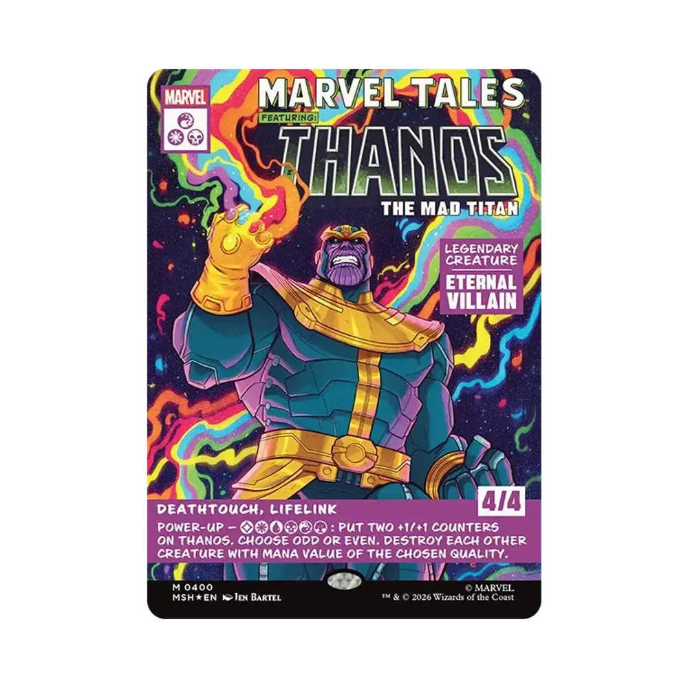 Thanos, the Mad Titan M :Foil :Borderless [MSH 0400][EN](Collector Booster "Marvel Super Heroes")