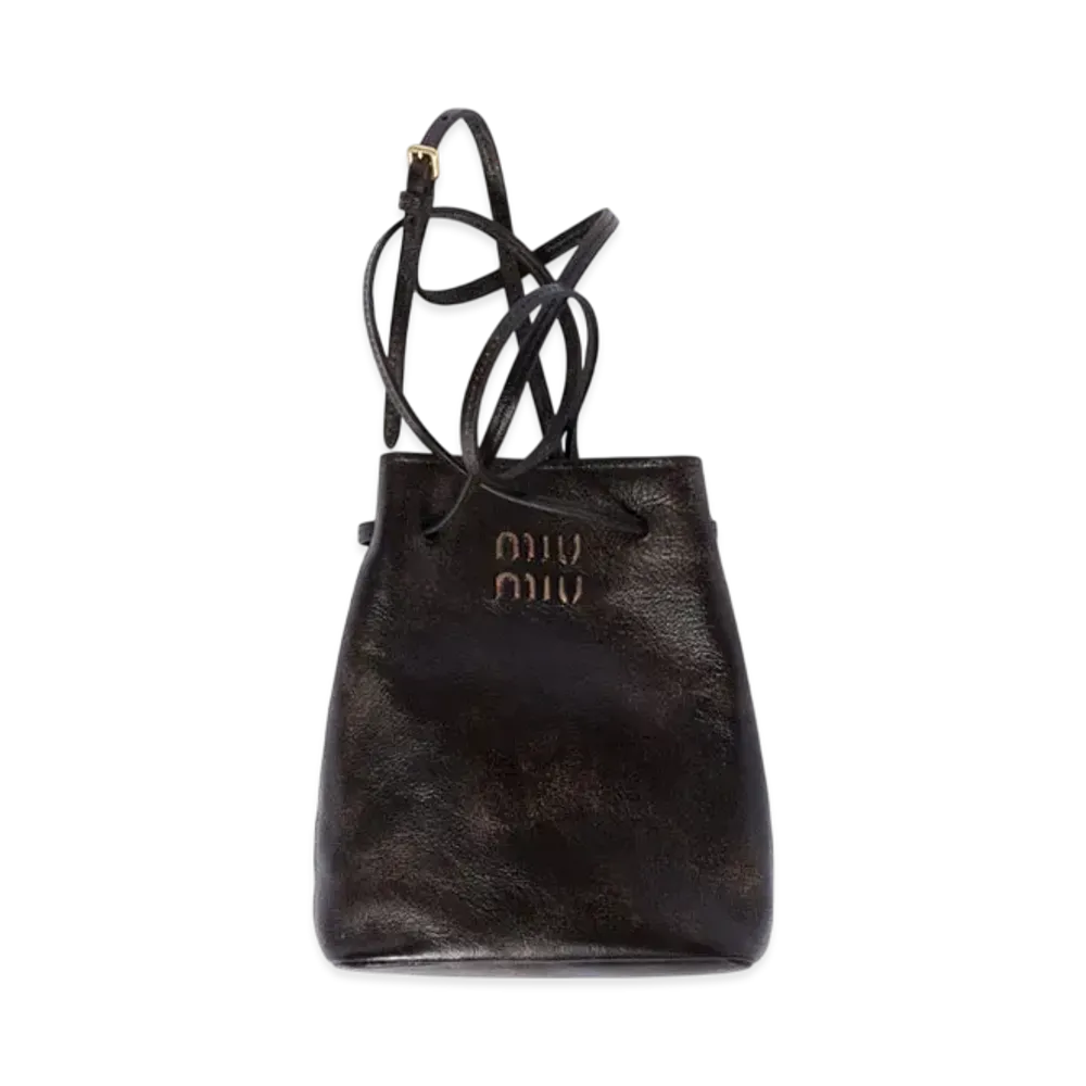 MIUMIU Nappa Leather Pouch "Dark Brown"