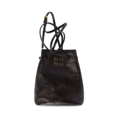 MIUMIU Nappa Leather Pouch "Dark Brown"
