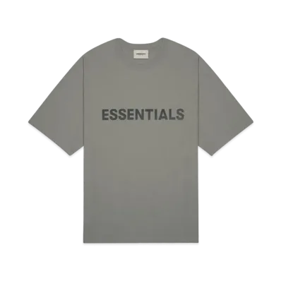 FEAR OF GOD ESSENTIALS 3D Silicon Applique Boxy T-Shirt "Gray Flannel/Charcoal"
