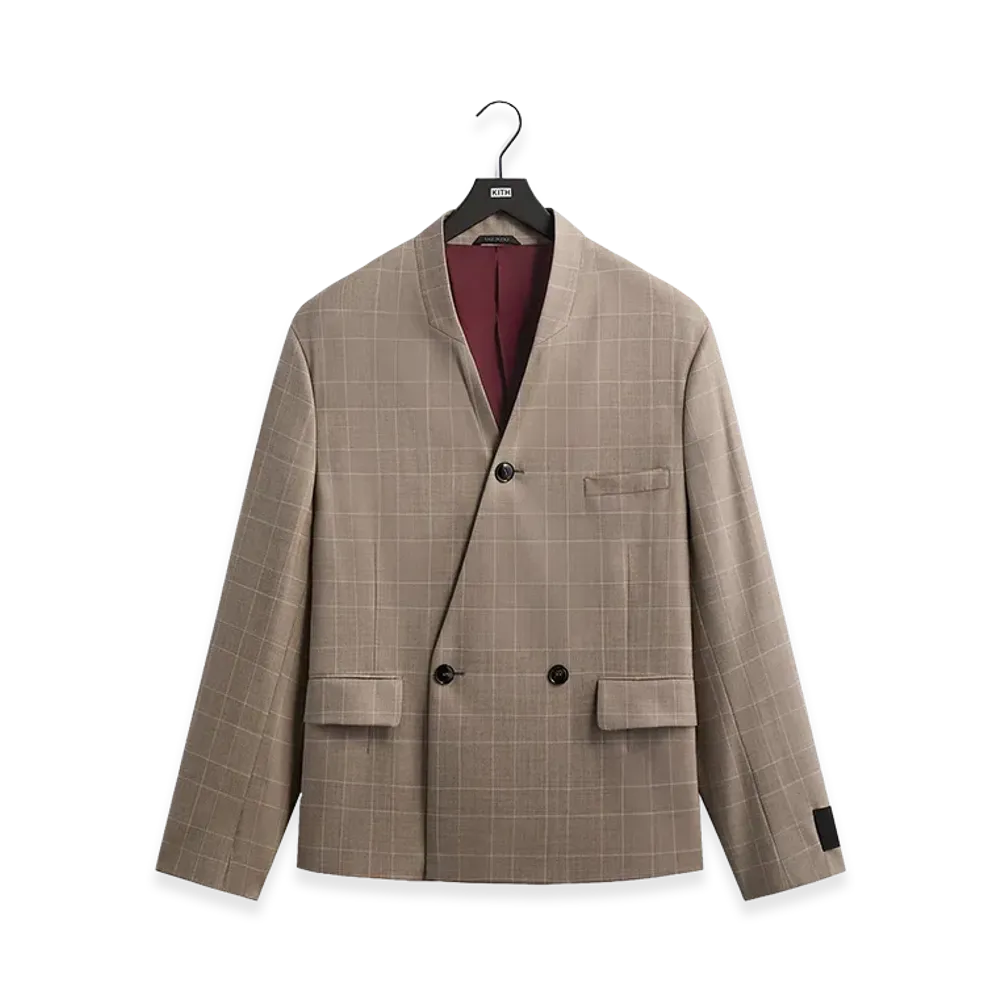 Kith &Kin x Giorgio Armani Single Breasted Collarless Jacket "Dark Ash"