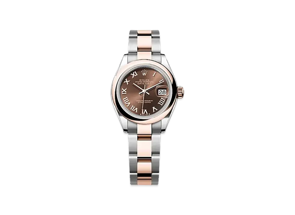 ROLEX Lady-Datejust Oystersteel & Everose Gold "Brown"