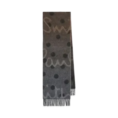 Paul Smith Logo / Dot Gradient Scarf "Gray"