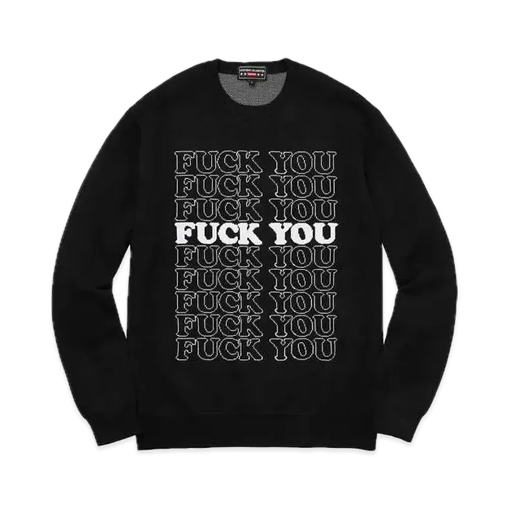 Supreme x HYSTERIC GLAMOUR Fuck You Sweater "Black"