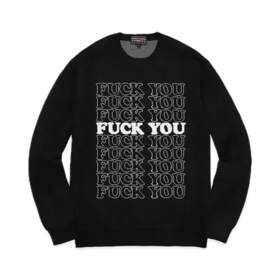 Supreme x HYSTERIC GLAMOUR Fuck You Sweater "Black"
