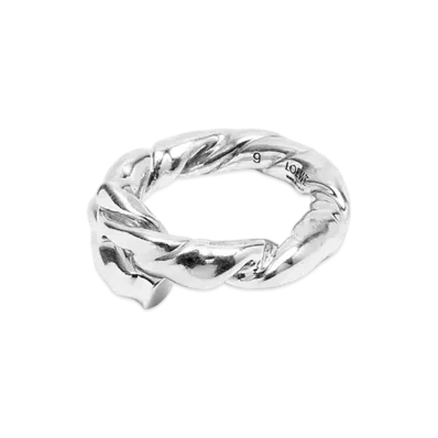 LOEWE Nappa Twist Ring "Silver"