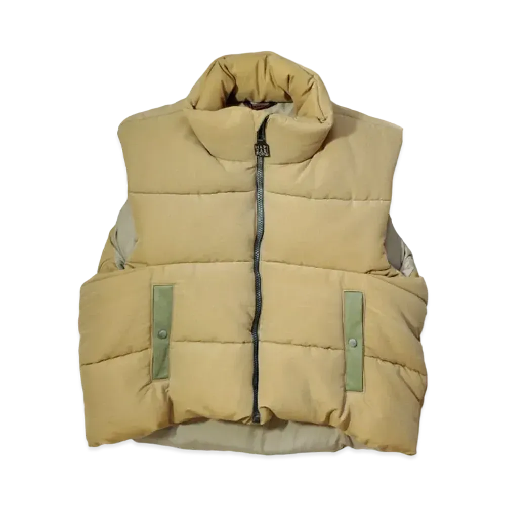 KAPITAL 60/40 Cross Vest Snow Processing "Beige"