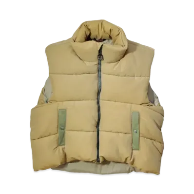 KAPITAL 60/40 Cross Vest Snow Processing "Beige"