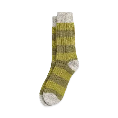 Barbour Horton Border Socks "Olive"