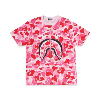 A BATHING APE ABC Camo Shark Tee "Pink"