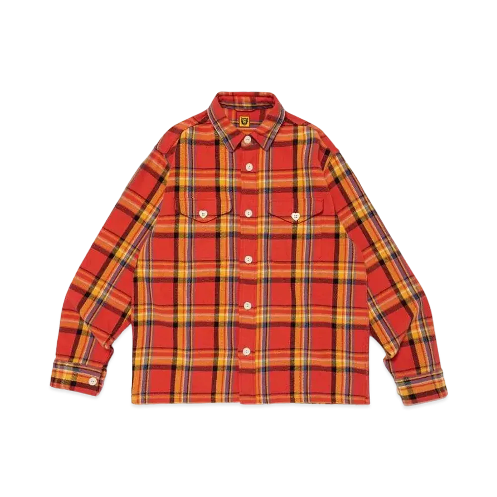 HUMAN MADE Check Shirt "Orange"