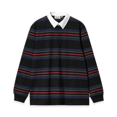 Carhartt WIP Oregon Stripe Rugby Shirt "Black"