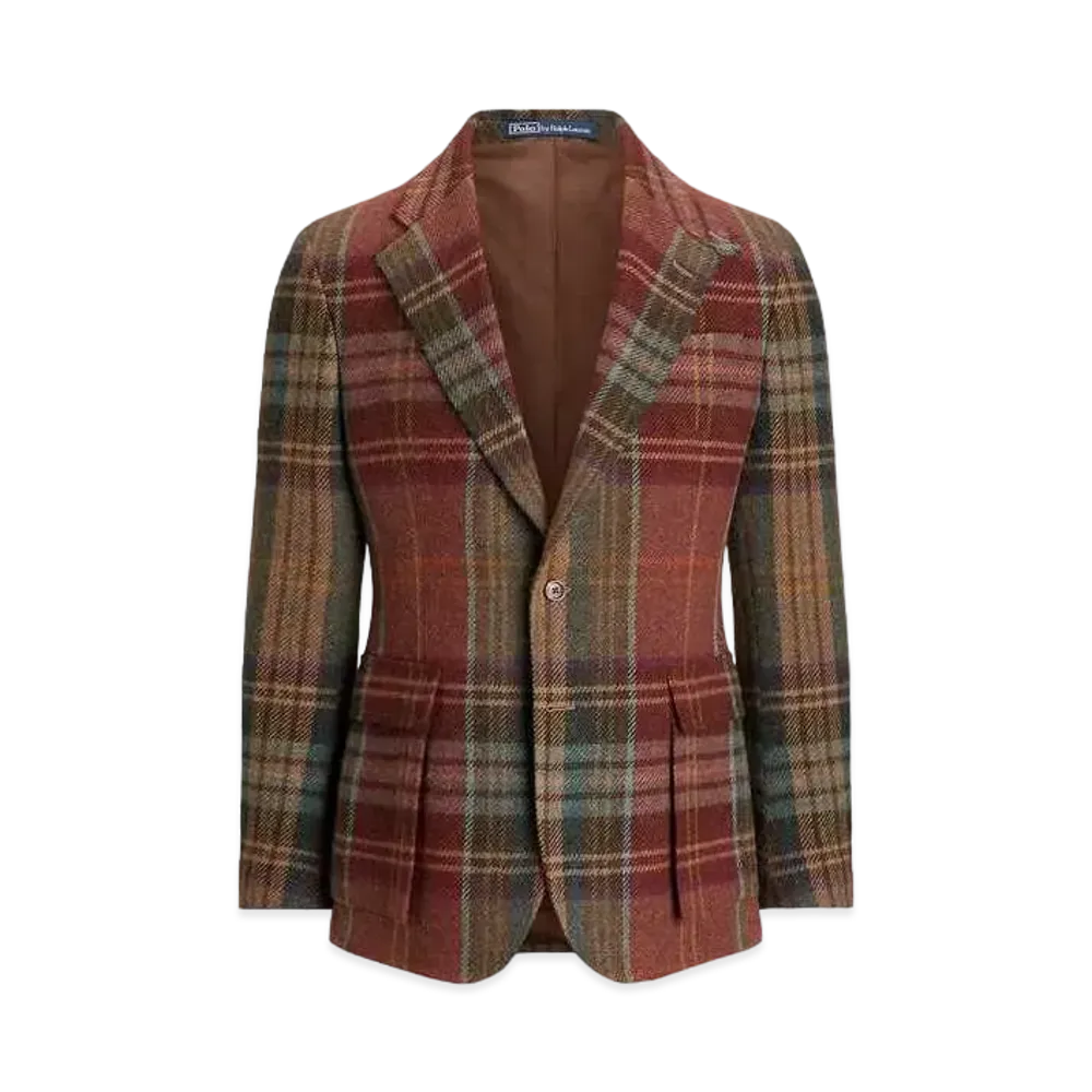 Polo Ralph Lauren RL67 Plaid Wool Tweed Jacket "Multi"