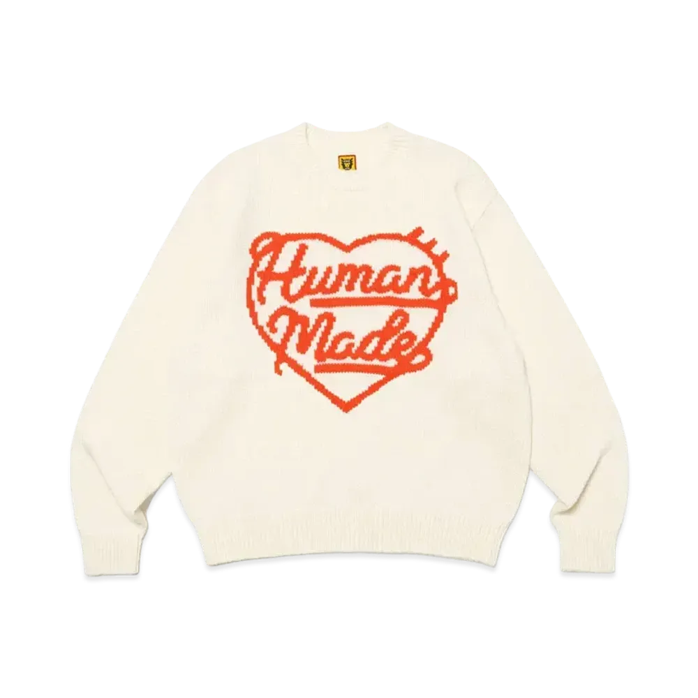 HUMAN MADE Low Gauge Knit Sweater "White"