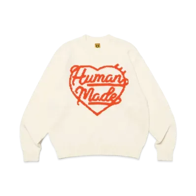 HUMAN MADE Low Gauge Knit Sweater "White"