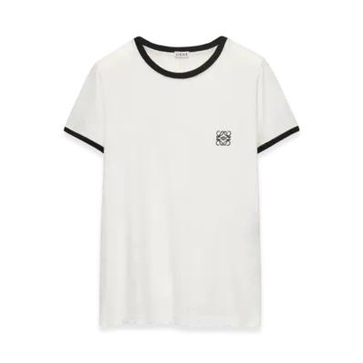LOEWE Women's Anagram T-Shirt in Cotton "White"