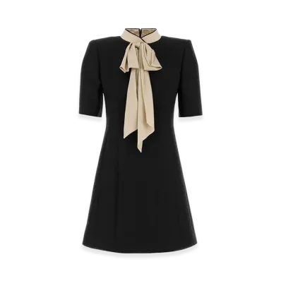 Valentino Women's Wool Blend Mini Dress "Black"