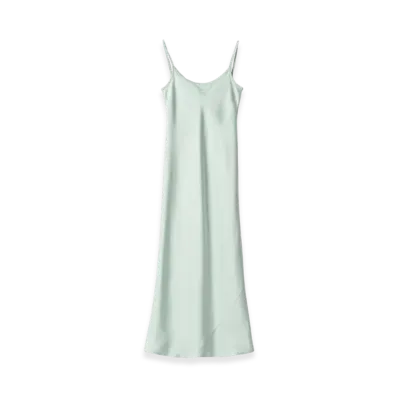 MIU MIU Women's Long Silk Dress "Jade Green"