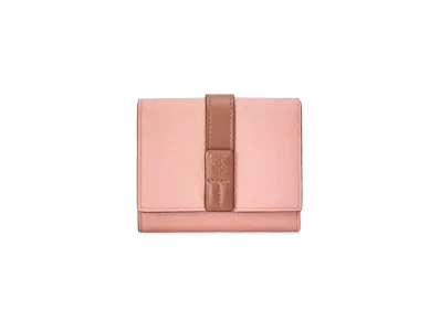 LOEWE Trifold Wallet In Soft Grained Calfskin "Blossom / Tan"