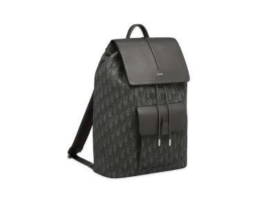 Dior Motion Backpack Dior Oblique Jacquard & Grind Calfskin "Black"