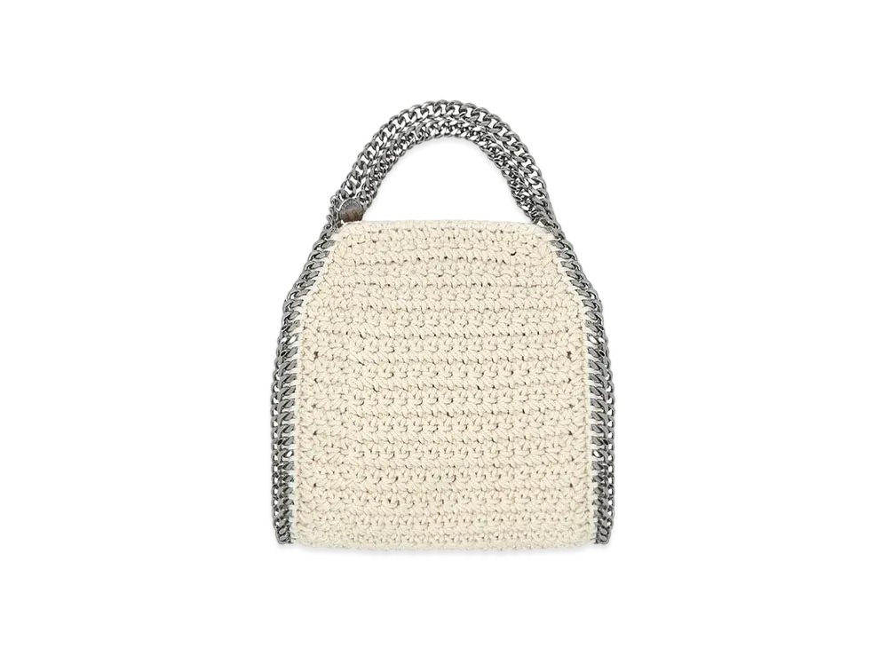STELLA McCARTNEY Farabela Mini Crochet Tote "Butter Cream"