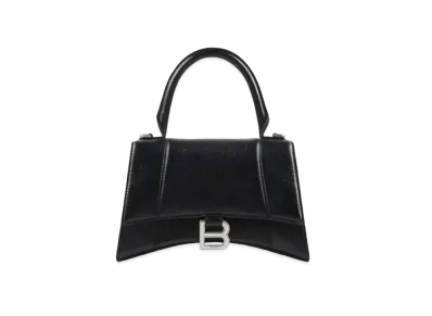 BALENCIAGA Women's Hourglass Small Top Handle Bag "Black"