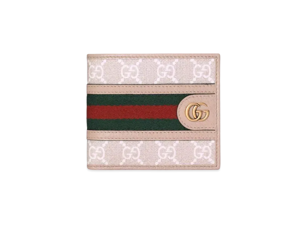 GUCCI Ophidia GG Coin Wallet GG Supreme Canvas "Beige/White"