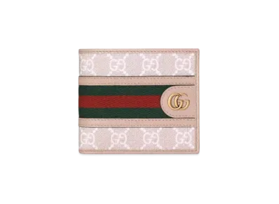GUCCI Ophidia GG Coin Wallet GG Supreme Canvas "Beige/White"