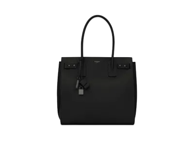 SAINT LAURENT Sac De Jour North/South Tote In Grained Leather "Black"