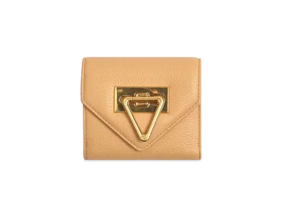 Bottega Veneta Trifold Zip Wallet "Almond"