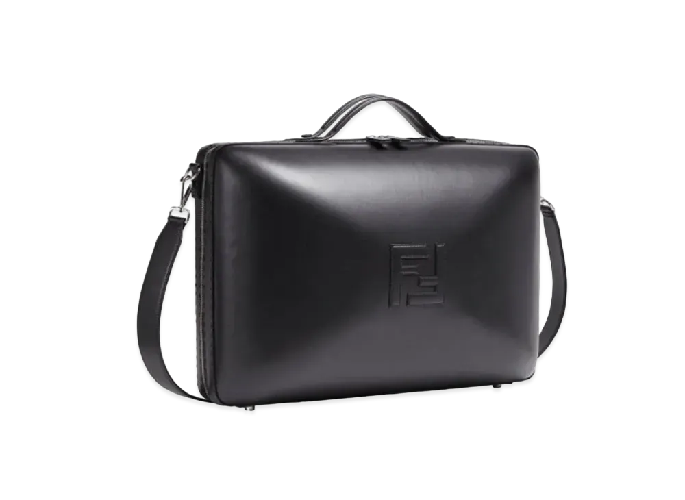 FENDI Suitcase Large Leather Suitcase "Black"