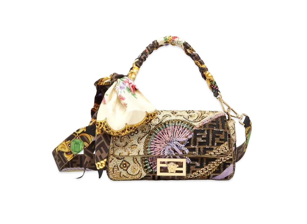 FENDI x Versace Fendace Quilted Multicolor Silk Bag "Multicolor"