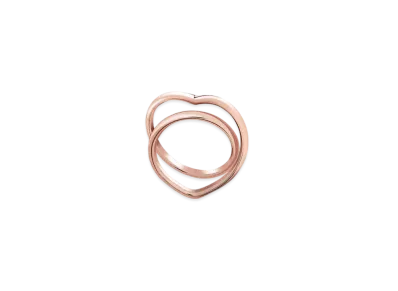 Hermes Vertige Coeur Ring MM "Pink Gold"