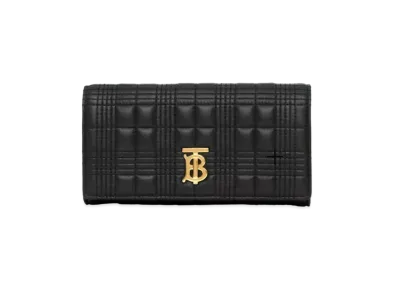 BURBERRY Quilted Lambskin Lola Continental Wallet "Black"
