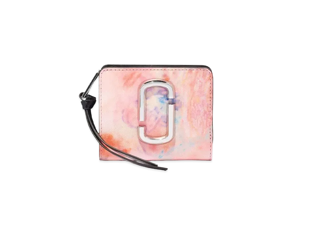 MARC JACOBS The Snapshot Watercolor Compact Wallet "Nude Multi"